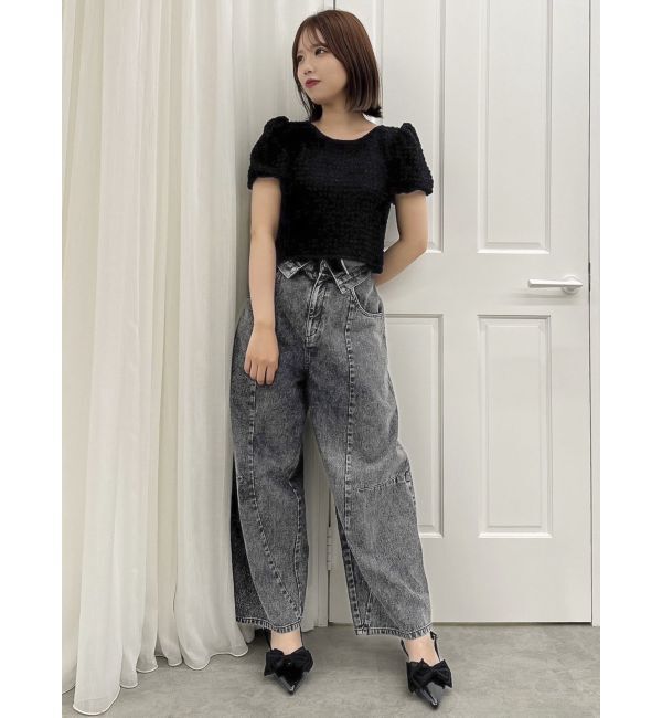 dazzlin「バックリボンシャーリングカットプルオーバー」|Tシャツ・カットソー|