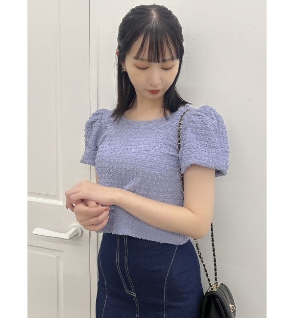 dazzlin「バックリボンシャーリングカットプルオーバー」|Tシャツ・カットソー|