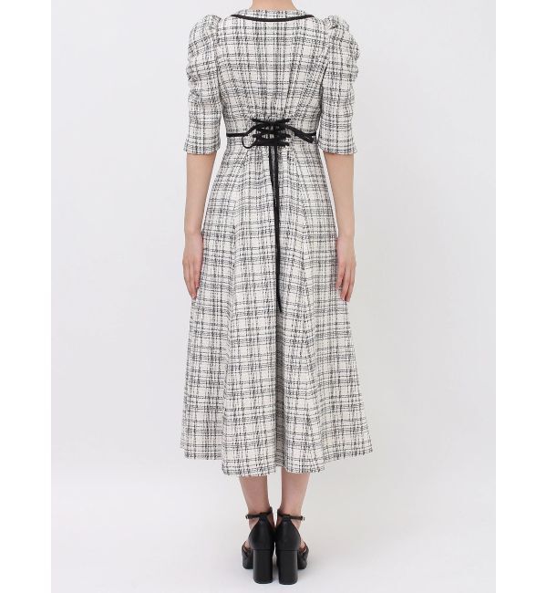 dazzlin「マルチボタンパイピングツイードワンピース」|ワンピース|