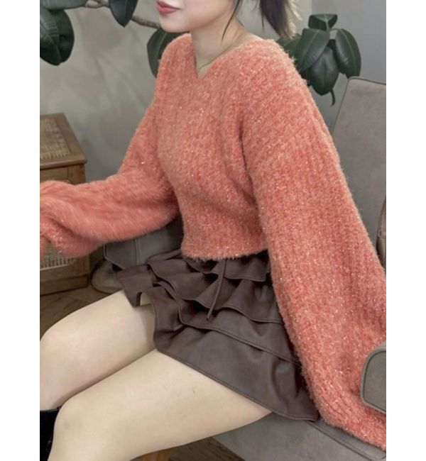 dazzlin「ホイップニット」|ニット・セーター|オレンジ