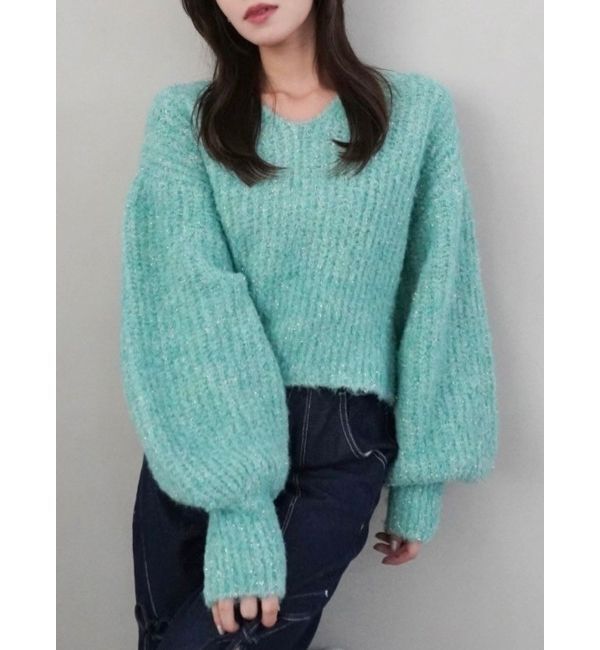 dazzlin「ホイップニット」|ニット・セーター|グリーン