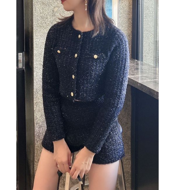 dazzlin「【SETUP】ツイードライクニットパンツ※セットアップ対応」|その他|