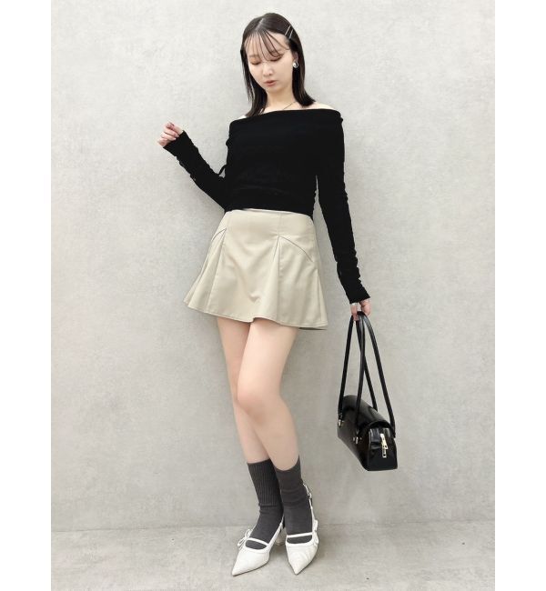 dazzlin「レースレイヤードリブニットトップス」|ニット・セーター|