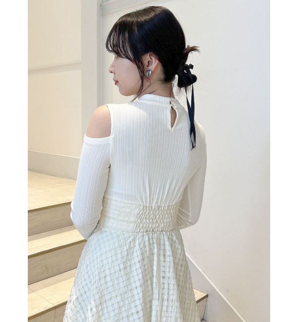 dazzlin「バックリボンティアードコンビワンピース」|ワンピース|