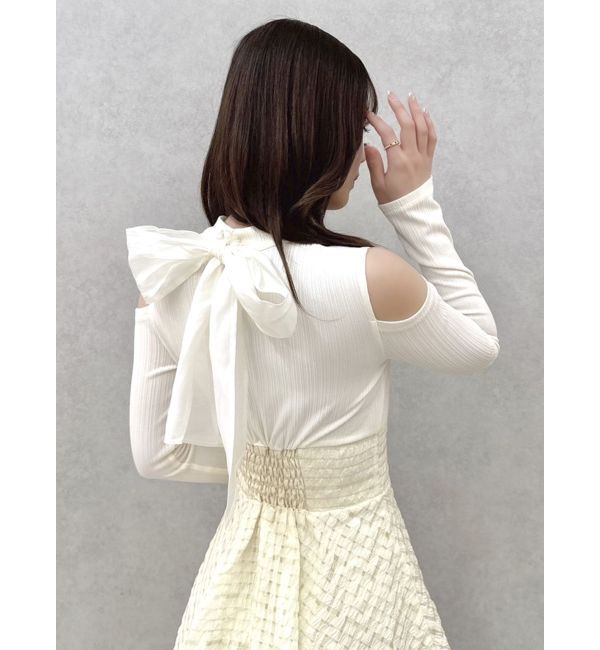 dazzlin「バックリボンティアードコンビワンピース」|ワンピース|