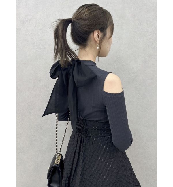 dazzlin「バックリボンティアードコンビワンピース」|ワンピース|