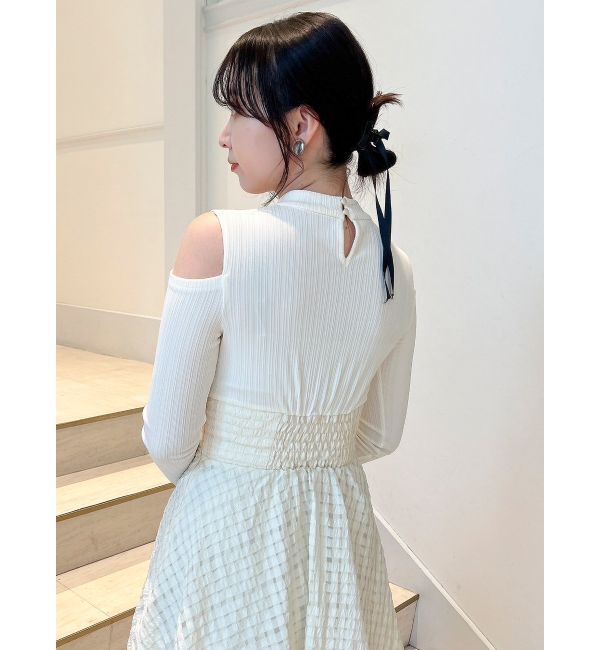 dazzlin「バックリボンティアードコンビワンピース」|ワンピース|