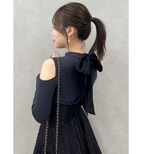 dazzlin「バックリボンティアードコンビワンピース」|ワンピース|