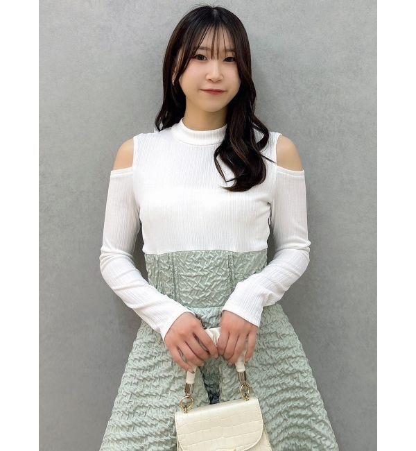 dazzlin「バックリボンティアードコンビワンピース」|ワンピース|