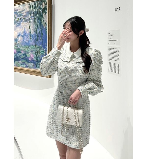 dazzlin「ツイードドッキングミニワンピース」|ワンピース|