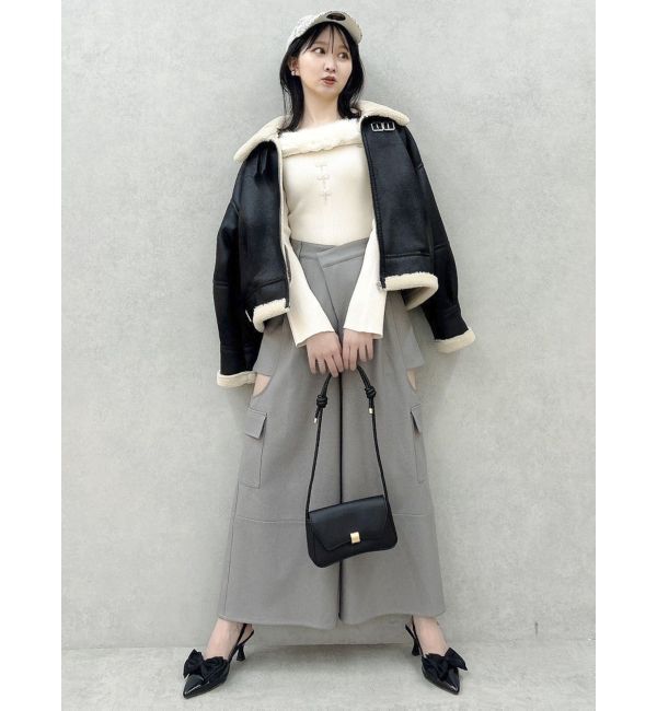 dazzlin「2WAYファーライクネックニットトップス」|ニット・セーター|