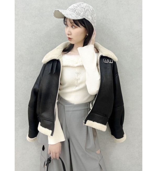 dazzlin「2WAYファーライクネックニットトップス」|ニット・セーター|