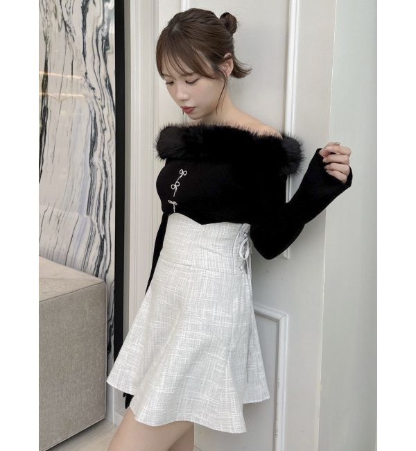 dazzlin「2WAYファーライクネックニットトップス」|ニット・セーター|