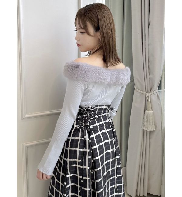 dazzlin「2WAYファーライクネックニットトップス」|ニット・セーター|