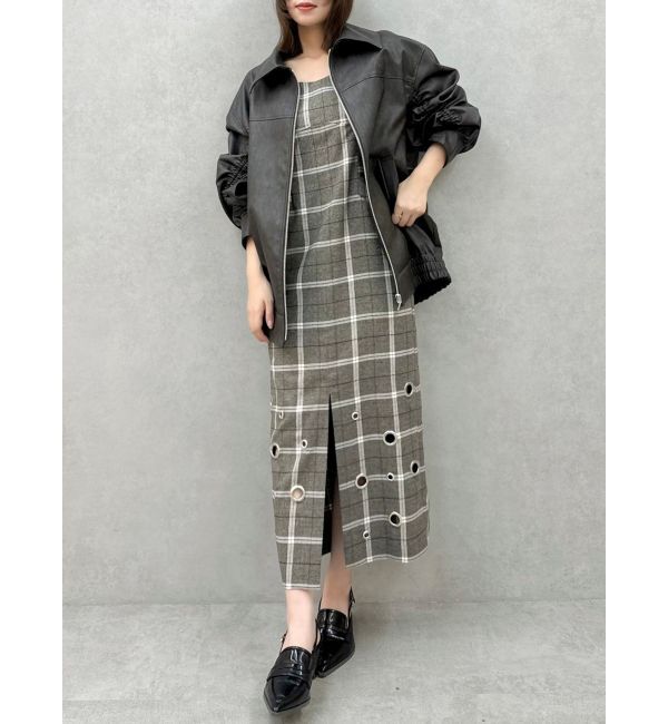 dazzlin「オーバーフォルムフェイクレザーブルゾン」|ブルゾン・スタジャン|