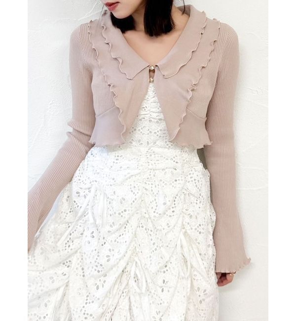 dazzlin「フリルメローショートボレロ」|カーディガン|