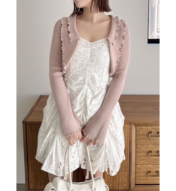 dazzlin「フリルメローショートボレロ」|カーディガン|