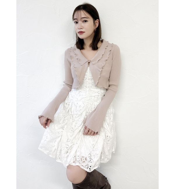dazzlin「フリルメローショートボレロ」|カーディガン|