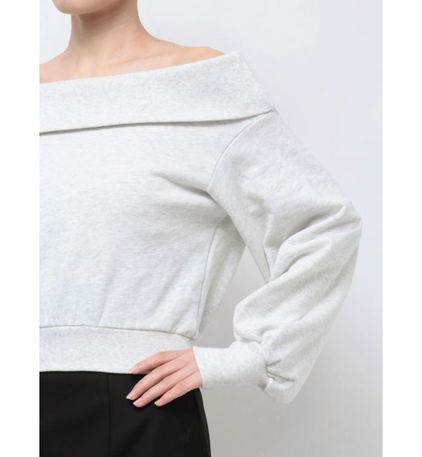 dazzlin「デコルテオープンスウェットトップス」|Tシャツ・カットソー|