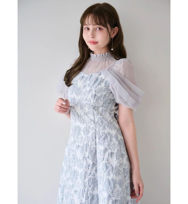 dazzlin「シアーベールジャガードワンピース」|ワンピース|