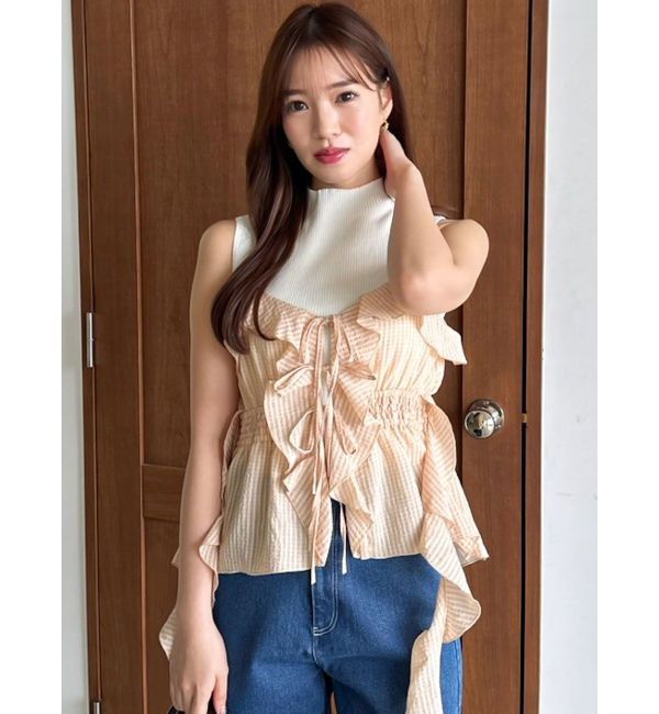 dazzlin「2WAYフルイドペプラムビスチェ」|キャミソール|