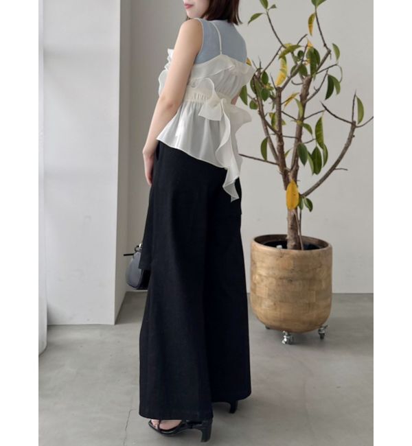 dazzlin「2WAYフルイドペプラムビスチェ」|キャミソール|