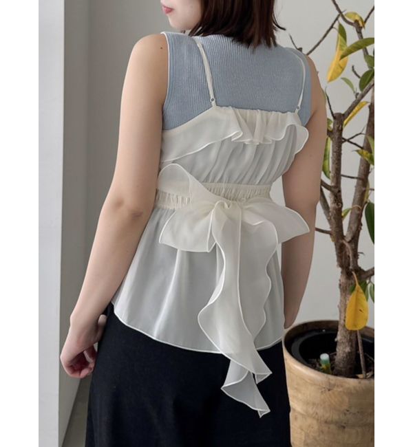 dazzlin「2WAYフルイドペプラムビスチェ」|キャミソール|