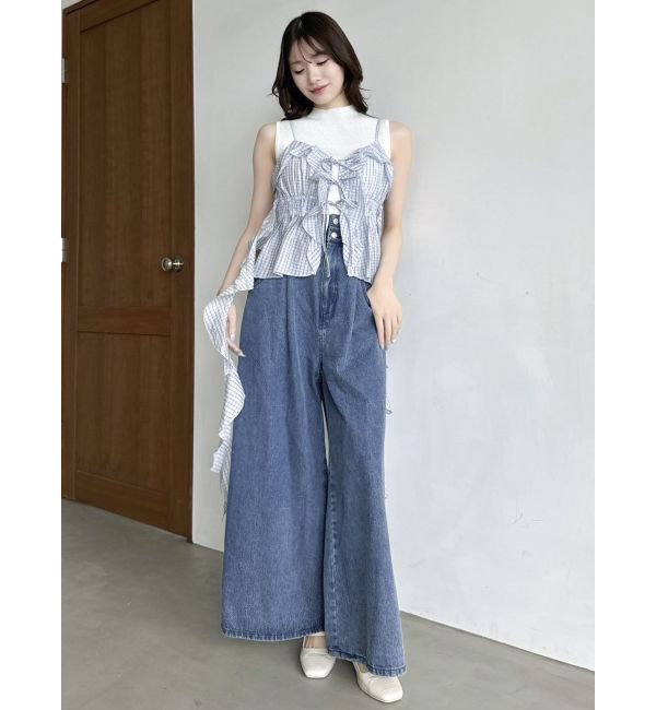 dazzlin「2WAYフルイドペプラムビスチェ」|キャミソール|