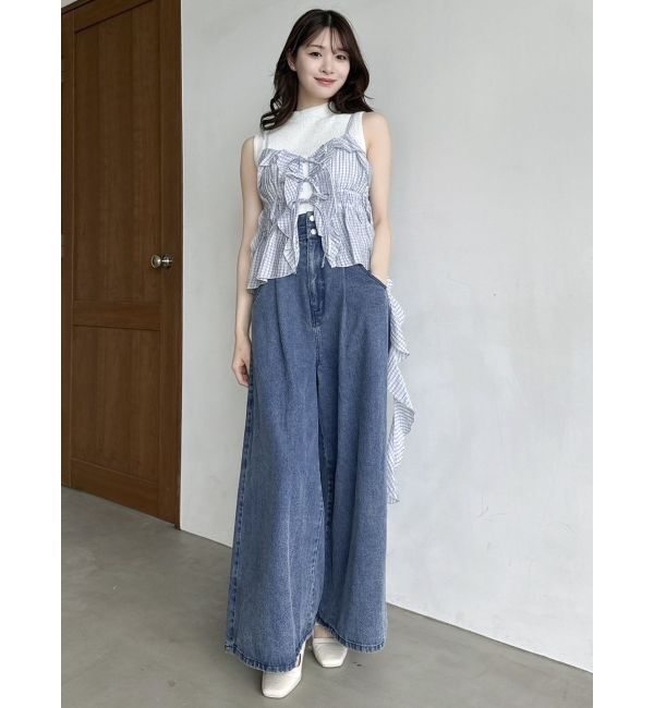 dazzlin「2WAYフルイドペプラムビスチェ」|キャミソール|