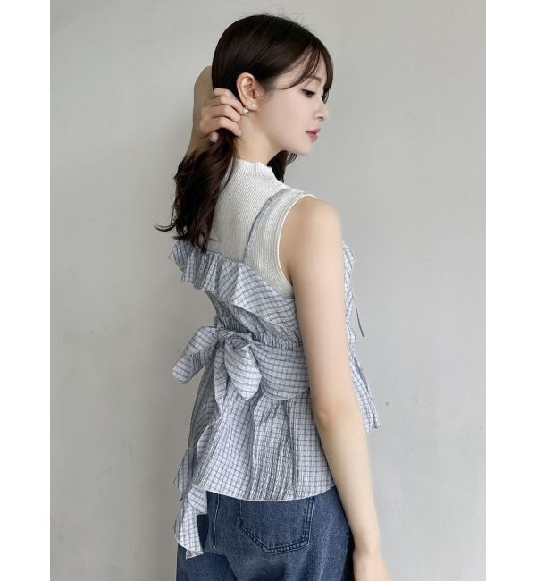 dazzlin「2WAYフルイドペプラムビスチェ」|キャミソール|