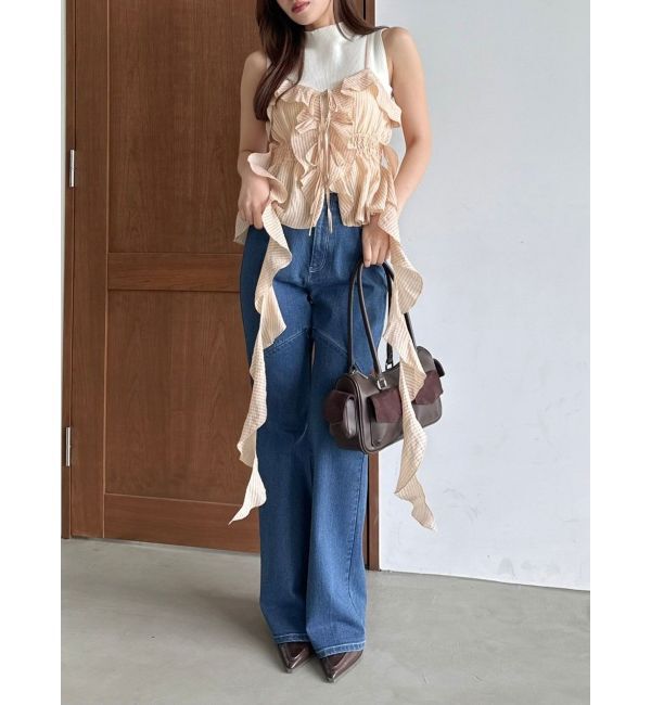 dazzlin「2WAYフルイドペプラムビスチェ」|キャミソール|