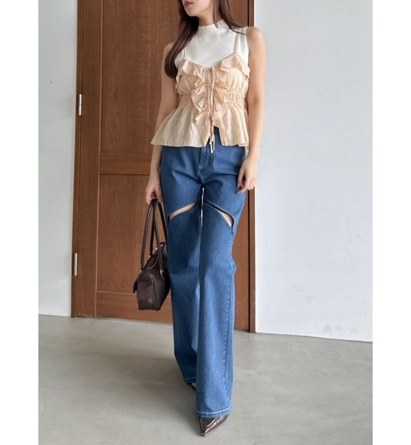 dazzlin「2WAYフルイドペプラムビスチェ」|キャミソール|