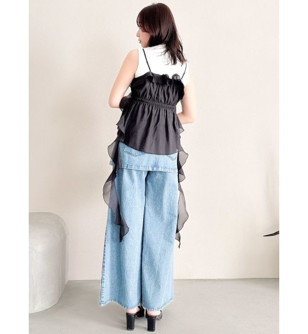 dazzlin「2WAYフルイドペプラムビスチェ」|キャミソール|