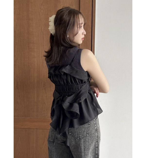 dazzlin「2WAYフルイドペプラムビスチェ」|キャミソール|