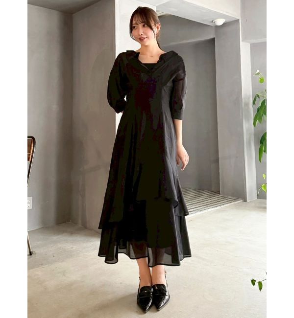 dazzlin「レイヤードシャツドッキングワンピース」|ワンピース|