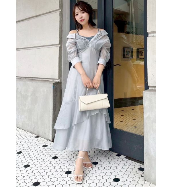 dazzlin「レイヤードシャツドッキングワンピース」|ワンピース|