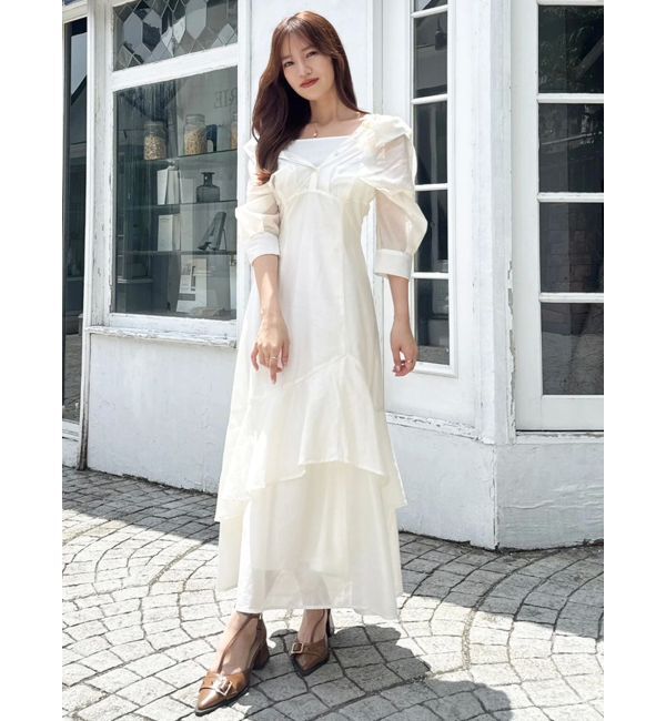 dazzlin「レイヤードシャツドッキングワンピース」|ワンピース|