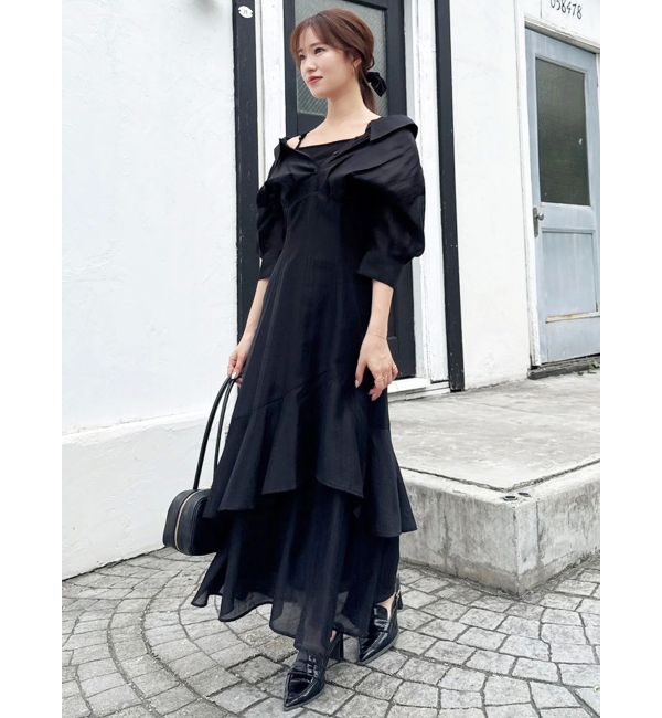 dazzlin「レイヤードシャツドッキングワンピース」|ワンピース|