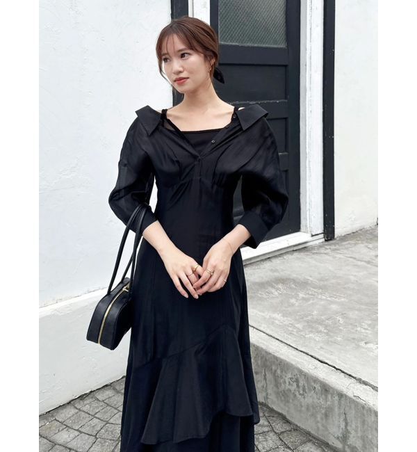 dazzlin「レイヤードシャツドッキングワンピース」|ワンピース|