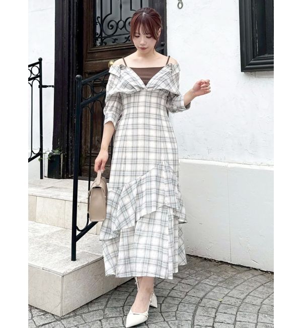 dazzlin「レイヤードシャツドッキングワンピース」|ワンピース|