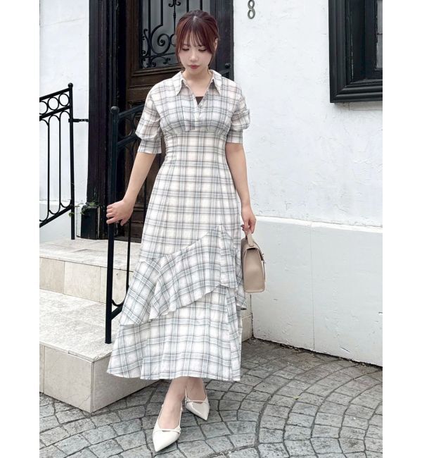 dazzlin「レイヤードシャツドッキングワンピース」|ワンピース|