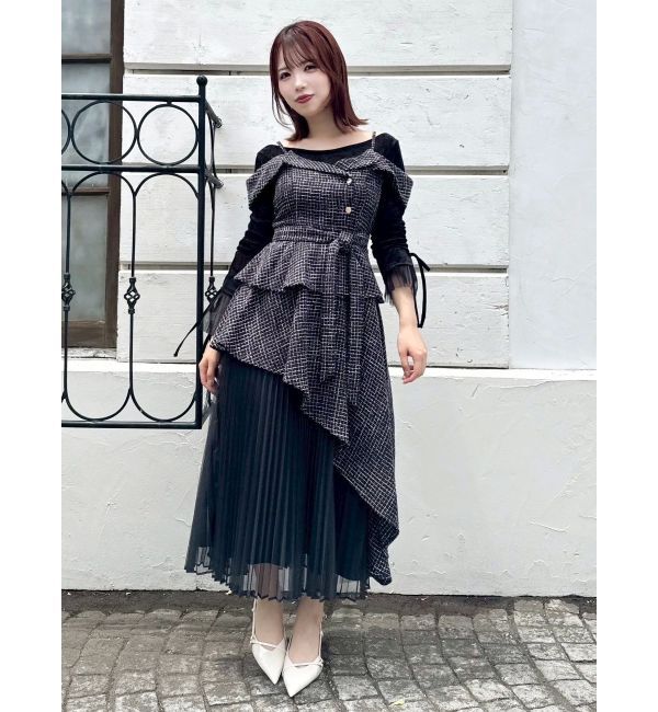 dazzlin「オフショルアシメトレンチワンピース」|ワンピース|