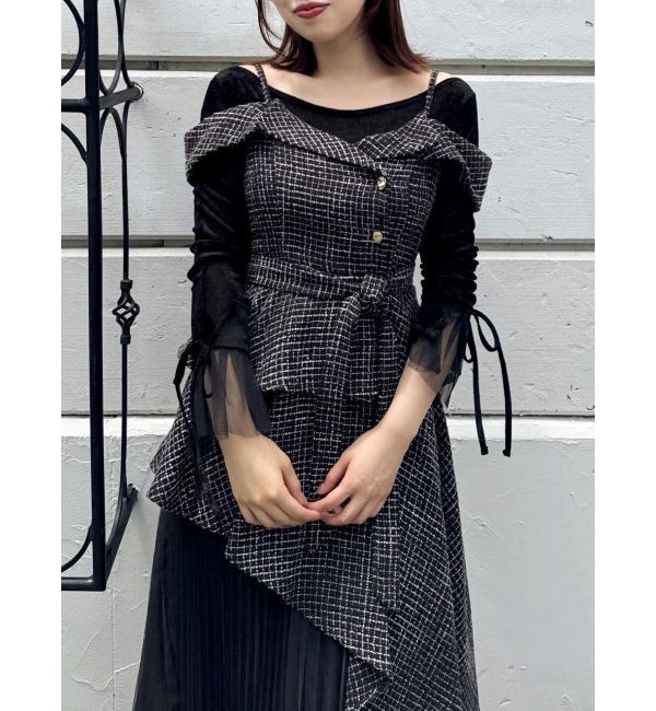 dazzlin「オフショルアシメトレンチワンピース」|ワンピース|