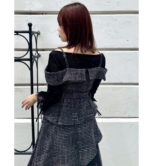 dazzlin「オフショルアシメトレンチワンピース」|ワンピース|