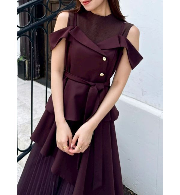 dazzlin「オフショルアシメトレンチワンピース」|ワンピース|