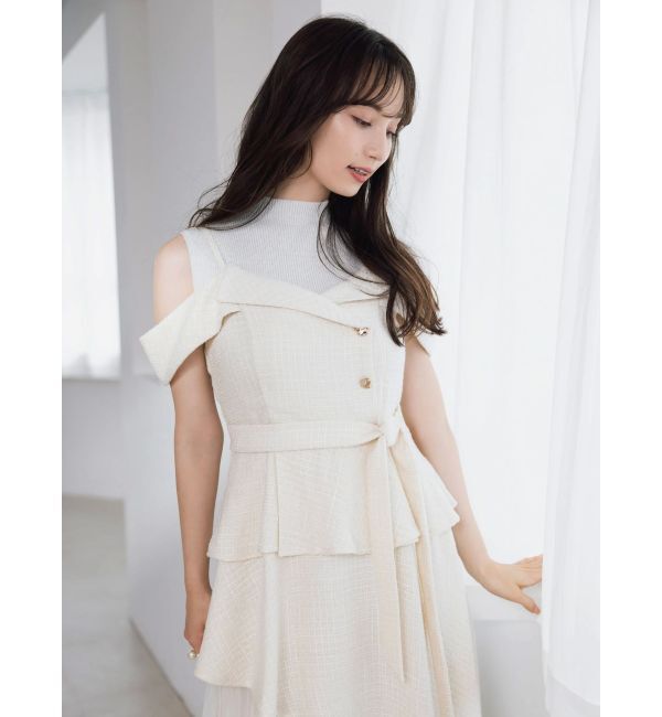 dazzlin「オフショルアシメトレンチワンピース」|ワンピース|