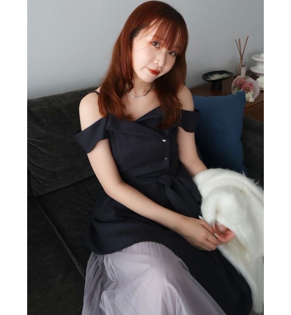 dazzlin「オフショルアシメトレンチワンピース」|ワンピース|