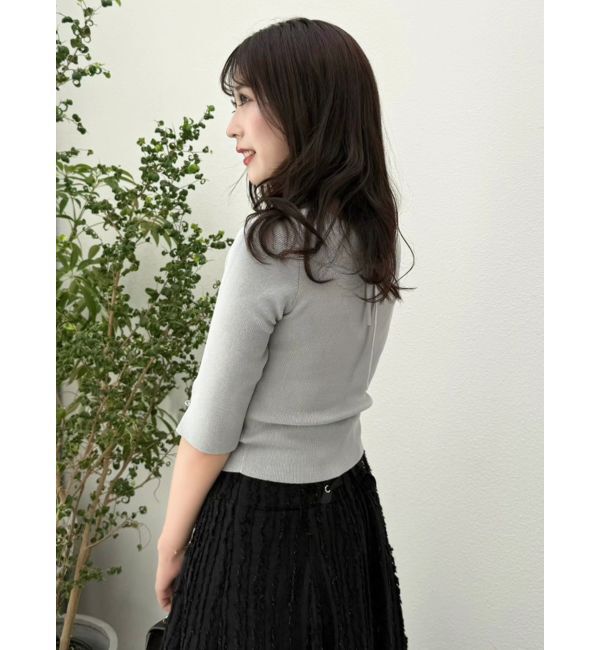 dazzlin「ハーフスリーブレイヤードカーデトップス」|ニット・セーター|