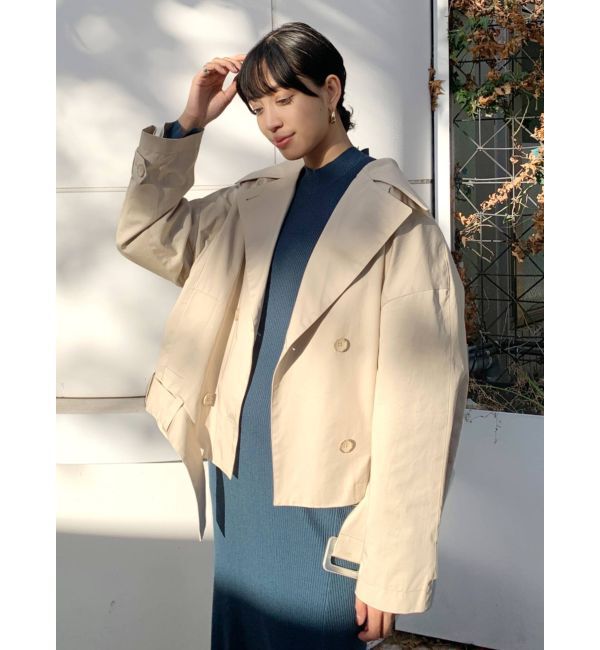 EMODA「ワイドショートトレンチコート」|トレンチコート|