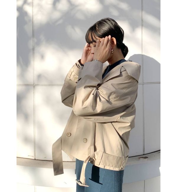 EMODA「ワイドショートトレンチコート」|トレンチコート|